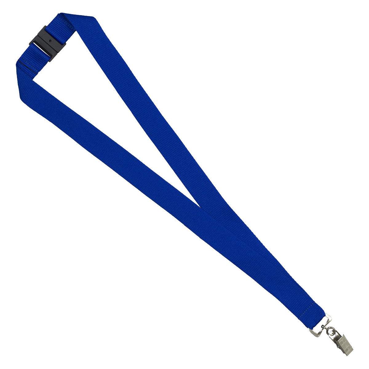 "OWEN" 1" Blank Lanyard with Breakaway Safety Release Attachment - Bulldog Clip 1