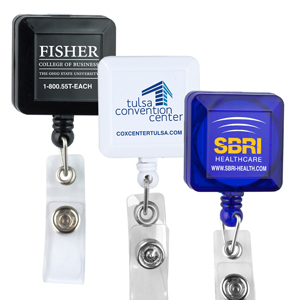 "Olmsted VL" Retractable Badge Reel & Badge Holder w/Metal Rotating Alligator Clip (Spot Color) 1