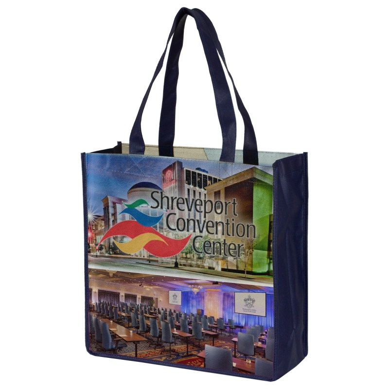 13"W x 13"H x 5"Gusset - "COLUMBUS" Full Color Import Air Ship Grocery Shopping Tote Bags (Overseas) 1 13"W x 13"H x 5"Gusset - "COLUMBUS" Full Color Import Air Ship Grocery Shopping Tote Bags (Overseas) 1