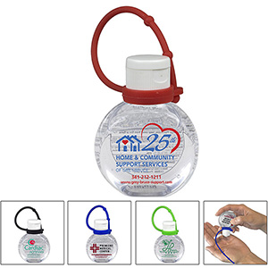 "Santiago SC"1 oz.Hand Sanitizer Antibacterial Gel with Adjustable Silicone Carry Strap - Spot Color 1 "Santiago SC"1 oz.Hand Sanitizer Antibacterial Gel with Adjustable Silicone Carry Strap - Spot Color 1