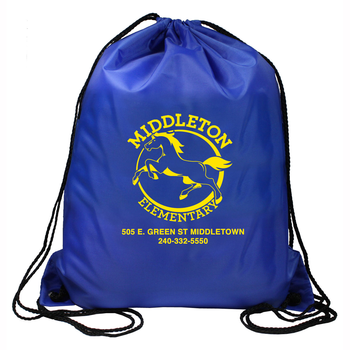 "Ventoux" 210D Polyester Drawstring Cinch Pack Backpack 1