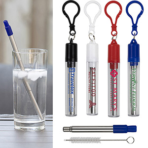 "Eco-Collapsible Straw" 8" Reusable Stainless Steel Straw 1 "Eco-Collapsible Straw" 8" Reusable Stainless Steel Straw 1