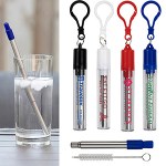 "Eco-Collapsible Straw" 8" Reusable Stainless Steel Straw 1 "Eco-Collapsible Straw" 8" Reusable Stainless Steel Straw 1