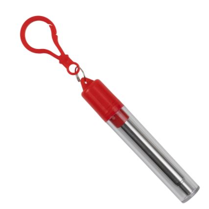 "Eco-Collapsible Straw" 8" Reusable Stainless Steel Straw 1