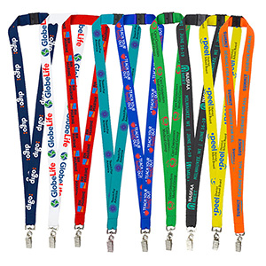"LASALLE RECYCLED" 3/4" Import Air Ship Recycled RPET Silkscreen Lanyard (OVERSES) 1 "LASALLE RECYCLED" 3/4" Import Air Ship Recycled RPET Silkscreen Lanyard (OVERSES) 1