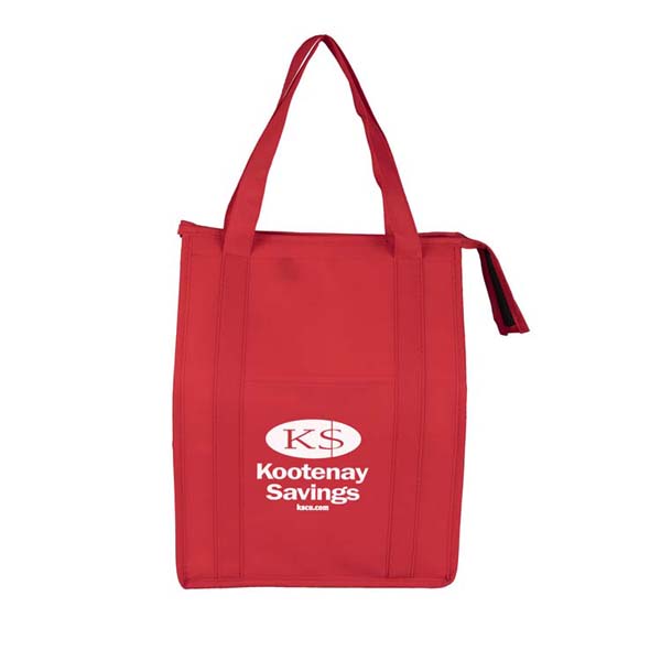 12"W x 16"H x 10"Gusset - "SUPER COOLER" Large Insulated Cooler Zipper Tote Bag 1