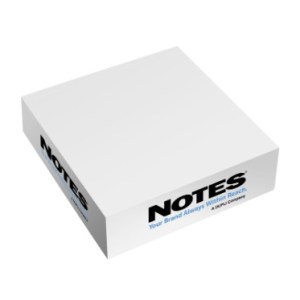 Half Size Non-Adhesive Note Cube® Notepad (3 3/8"x3 3/8"x1 3/4") 1 Half Size Non-Adhesive Note Cube® Notepad (3 3/8"x3 3/8"x1 3/4") 1