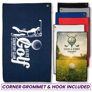 Microfiber Waffle Golf Towel (Screen Print) 1 Microfiber Waffle Golf Towel (Screen Print) 1
