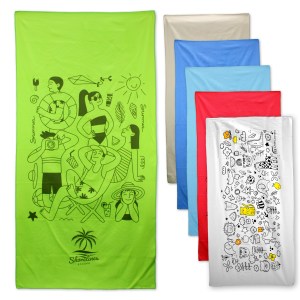 Microsuede Beach Towel (1 Color Imprint) 1 Microsuede Beach Towel (1 Color Imprint) 1