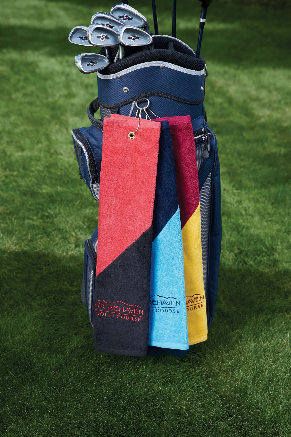 Two Tone Midweight Golf Towel 1
