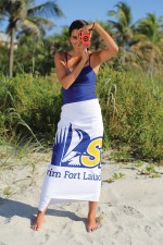 Diamond Collection White Beach Towel (Embroidery) 1 Diamond Collection White Beach Towel (Embroidery) 1