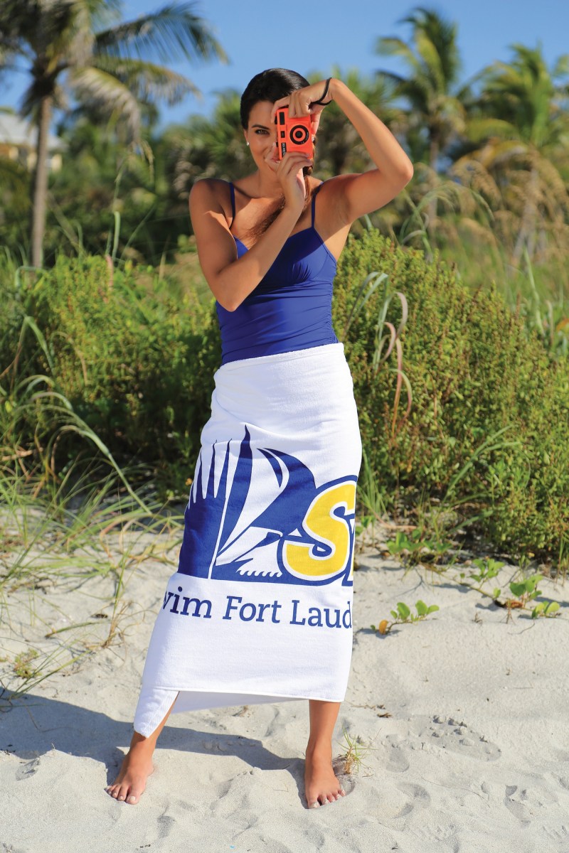 Diamond Collection White Beach Towel (Embroidery) 1 Diamond Collection White Beach Towel (Embroidery) 1