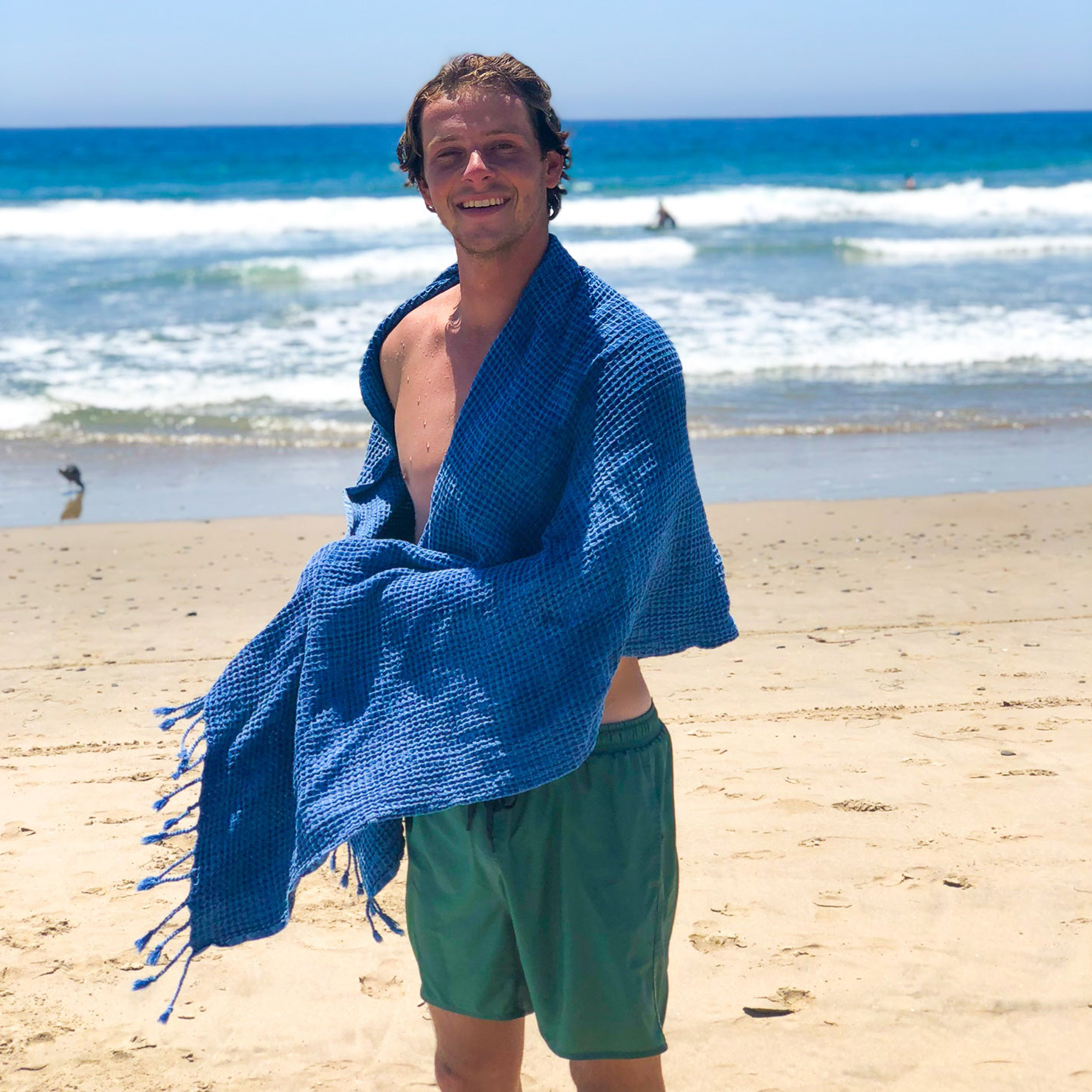 Teema Waffle Weave Beach Towel 1