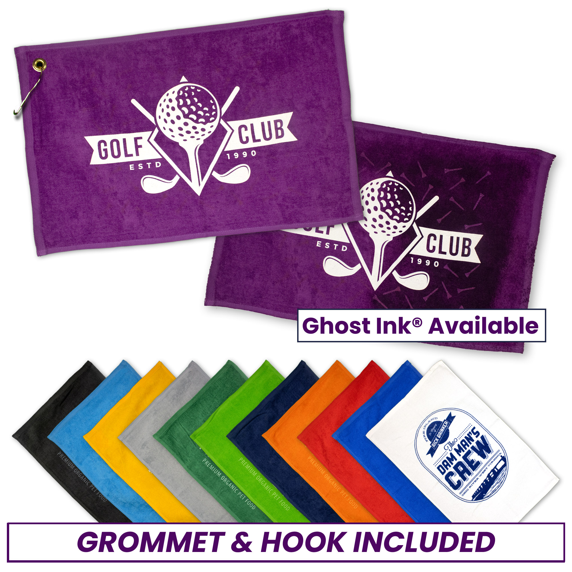 Diamond Collection Golf Towel w/ Corner Grommet (Embroidery) 1