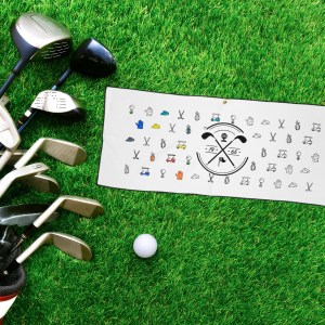 Microfiber Waffle Small Golf Towel (Color Splash) 1 Microfiber Waffle Small Golf Towel (Color Splash) 1