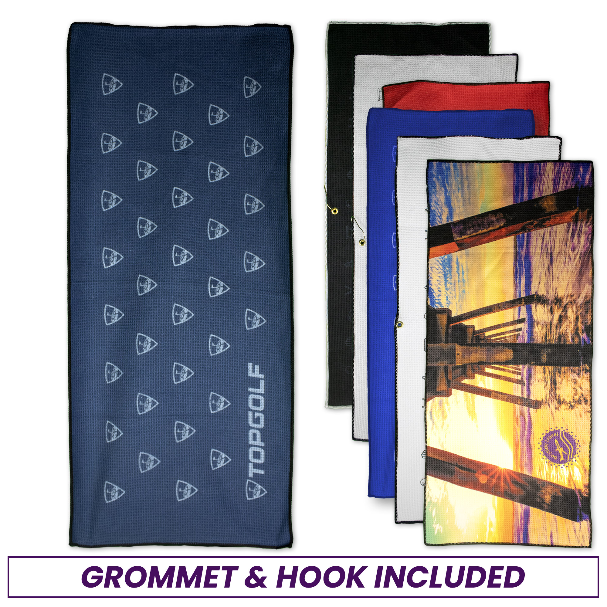 Microfiber Waffle Caddy Towel (Screen Print) 1