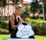 Fiber Reactive Soccer Ball Shaped Sport Towel (Screen Print) 1 Fiber Reactive Soccer Ball Shaped Sport Towel (Screen Print) 1