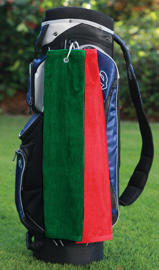 The Platinum Collection Golf Towel w/ Tri-Fold Grommet (Screen Print) 1