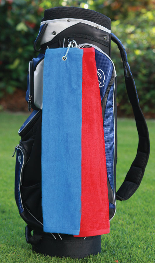 The Platinum Collection Golf Towel w/ Tri-Fold Grommet (Screen Print) 1
