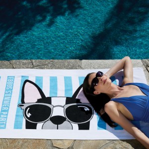 Jewel Collection White Beach Towel (Screen Print) 1 Jewel Collection White Beach Towel (Screen Print) 1