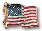 " US American Flag" Stock Pin 1 " US American Flag" Stock Pin 1