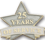 25 Years of Service Stock Pin 1 25 Years of Service Stock Pin 1