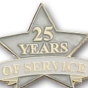 25 Years of Service Stock Pin 1 25 Years of Service Stock Pin 1