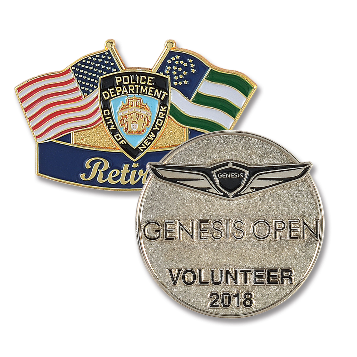 Custom Lapel Pins - 7/8" (0.875") Die Struck Soft Enamel 1