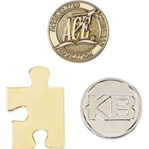 3/4" (0.75") Die Struck High Polish Lapel Pin 1 3/4" (0.75") Die Struck High Polish Lapel Pin 1