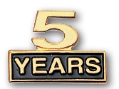 "Five Years " Stock Cutout Pin 1 "Five Years " Stock Cutout Pin 1