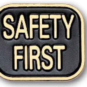 "Safety First" Stock Pin 1 "Safety First" Stock Pin 1
