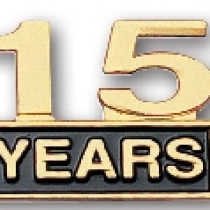 "Fifteen Years" Stock Cutout Pin 1 "Fifteen Years" Stock Cutout Pin 1