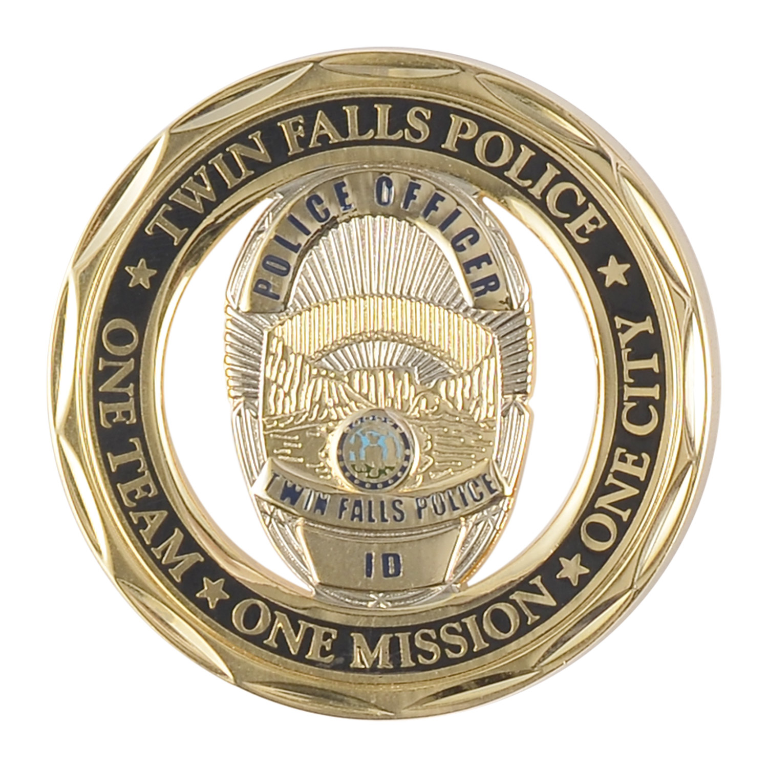 2 1/4" (2.25") Custom Challenge Coin Double Sided Struck Brass 1