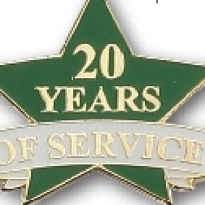 20 Years of Service Stock Pin 1 20 Years of Service Stock Pin 1