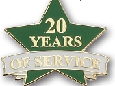 20 Years of Service Stock Pin 1 20 Years of Service Stock Pin 1