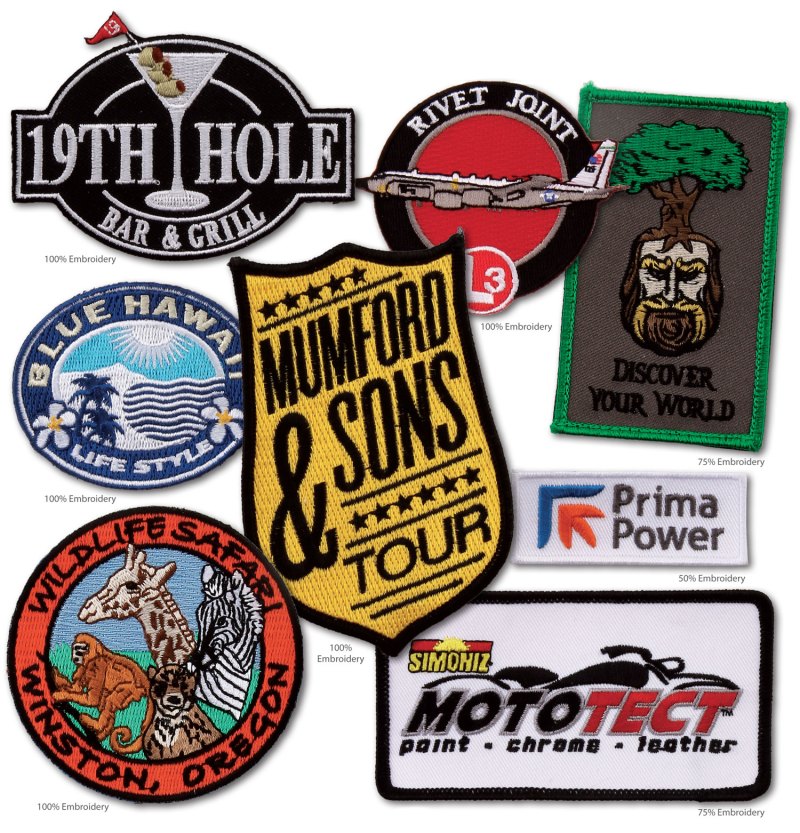 3-1/2" (3.5") Embroidered Patch w/ 50% Coverage 1 3-1/2" (3.5") Embroidered Patch w/ 50% Coverage 1