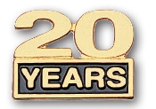 "Twenty Years" Stock Cutout Pin 1 "Twenty Years" Stock Cutout Pin 1