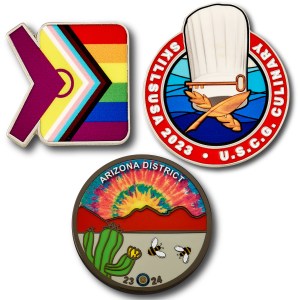 Custom Lapel Pin - Full Color UV Printed Cloisonne Hard Enamel 1/2" (0.5") 1 Custom Lapel Pin - Full Color UV Printed Cloisonne Hard Enamel 1/2" (0.5") 1