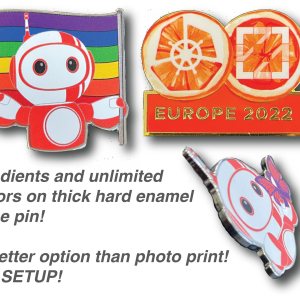 Custom Lapel Pin - Full Color UV Printed Cloisonne Hard Enamel 1" 1 Custom Lapel Pin - Full Color UV Printed Cloisonne Hard Enamel 1" 1