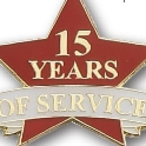 15 Years of Service Stock Pin 1 15 Years of Service Stock Pin 1