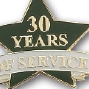 30 Years of Service Stock Pin 1 30 Years of Service Stock Pin 1