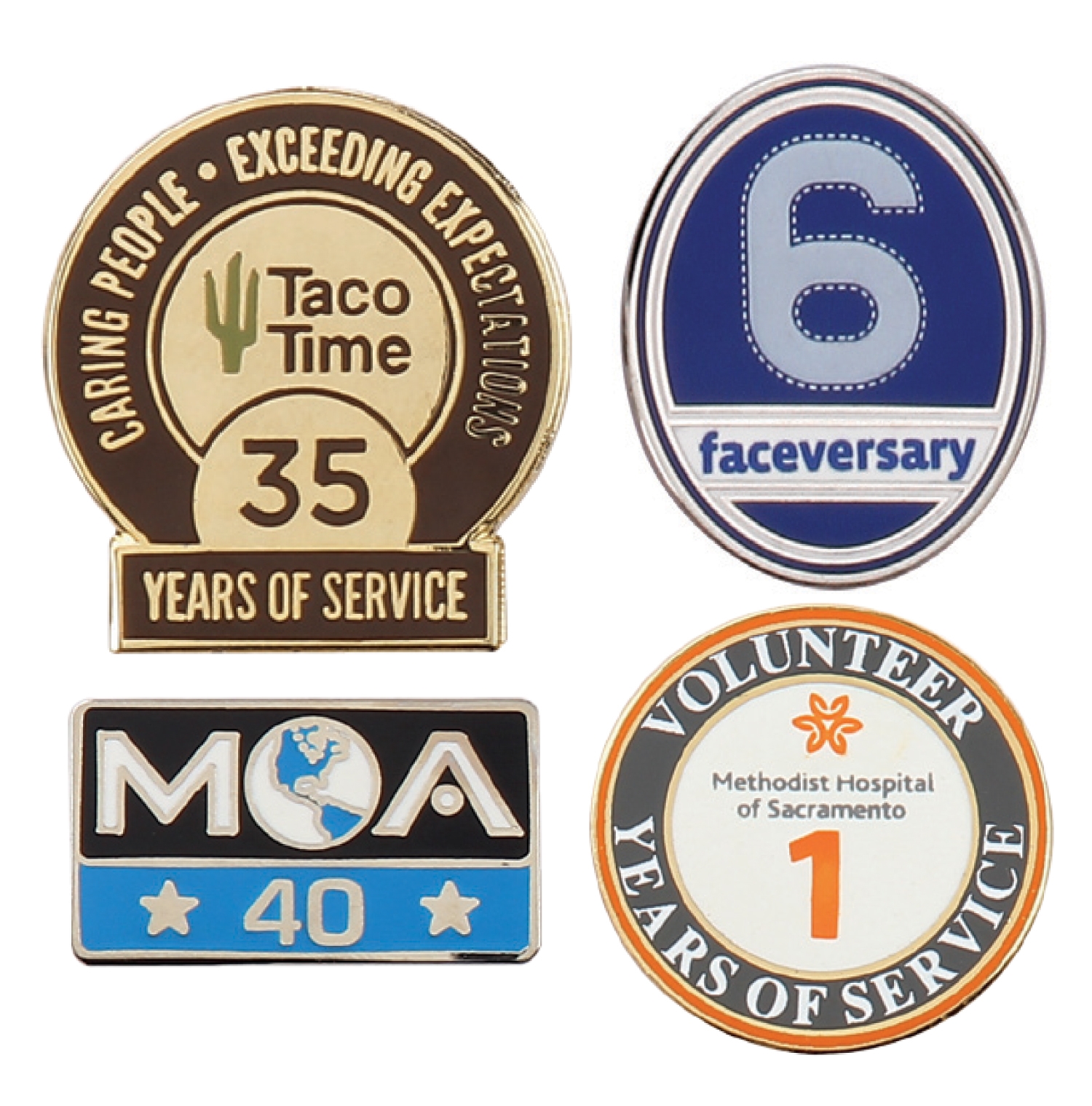 1 1/4" (1.25") Cloisonne Pins (Recognition/Years of Service) 1 1 1/4" (1.25") Cloisonne Pins (Recognition/Years of Service) 1