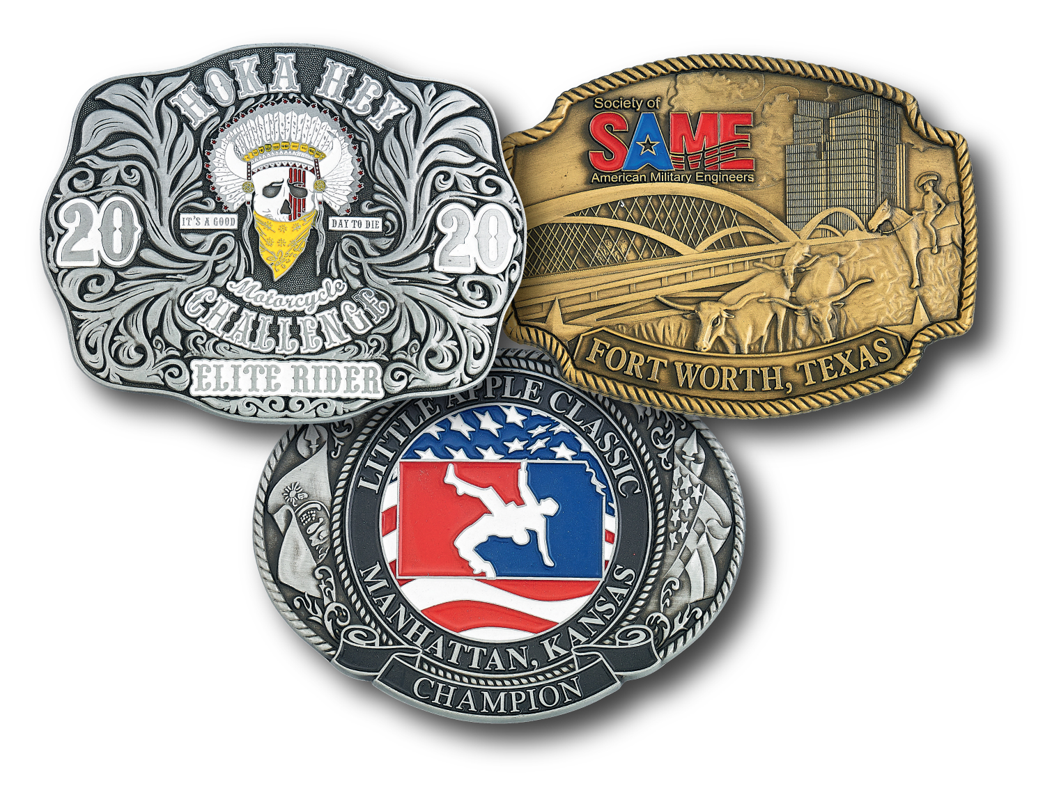 Cast Metal Belt Buckle (4"x3") 1