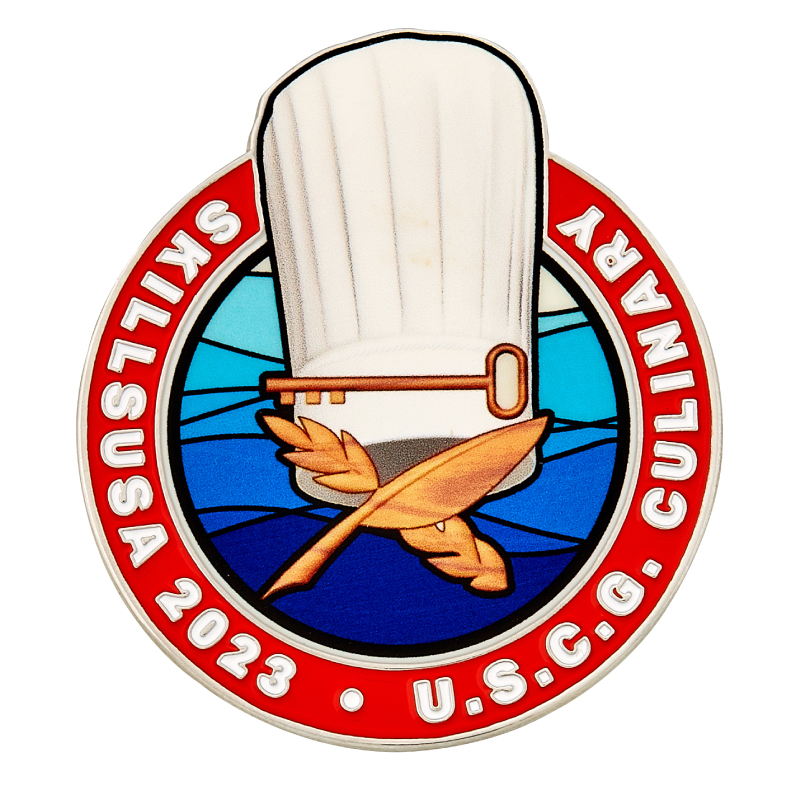 Custom Lapel Pins - 3/4" (0.75") Die Struck Iron Soft Enamel + Full Color UV Printing 1