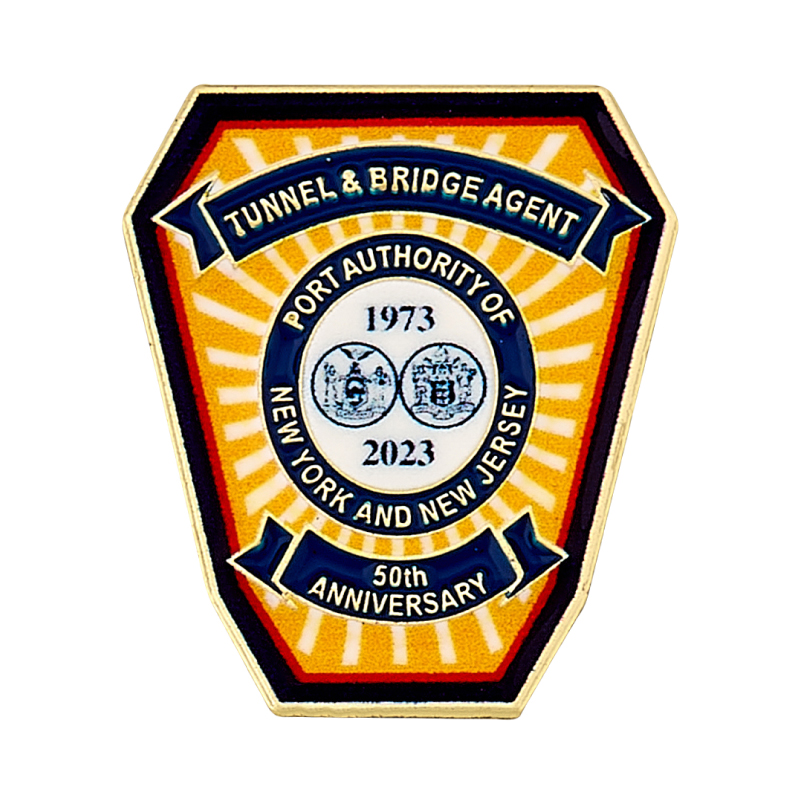 Custom Lapel Pins - 3/4" (0.75") Die Struck Iron Soft Enamel + Full Color UV Printing 1