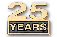 "Twenty-Five Years" Stock Cutout Pin 1 "Twenty-Five Years" Stock Cutout Pin 1