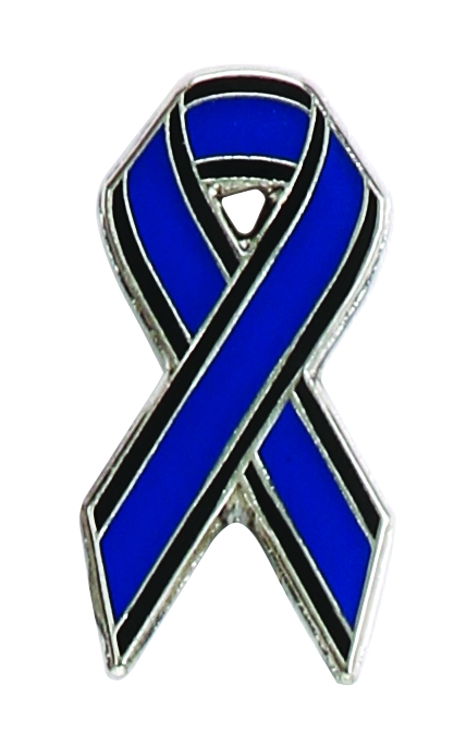 "Police Law Enforcement Support Ribbon" Stock Pin 1 "Police Law Enforcement Support Ribbon" Stock Pin 1