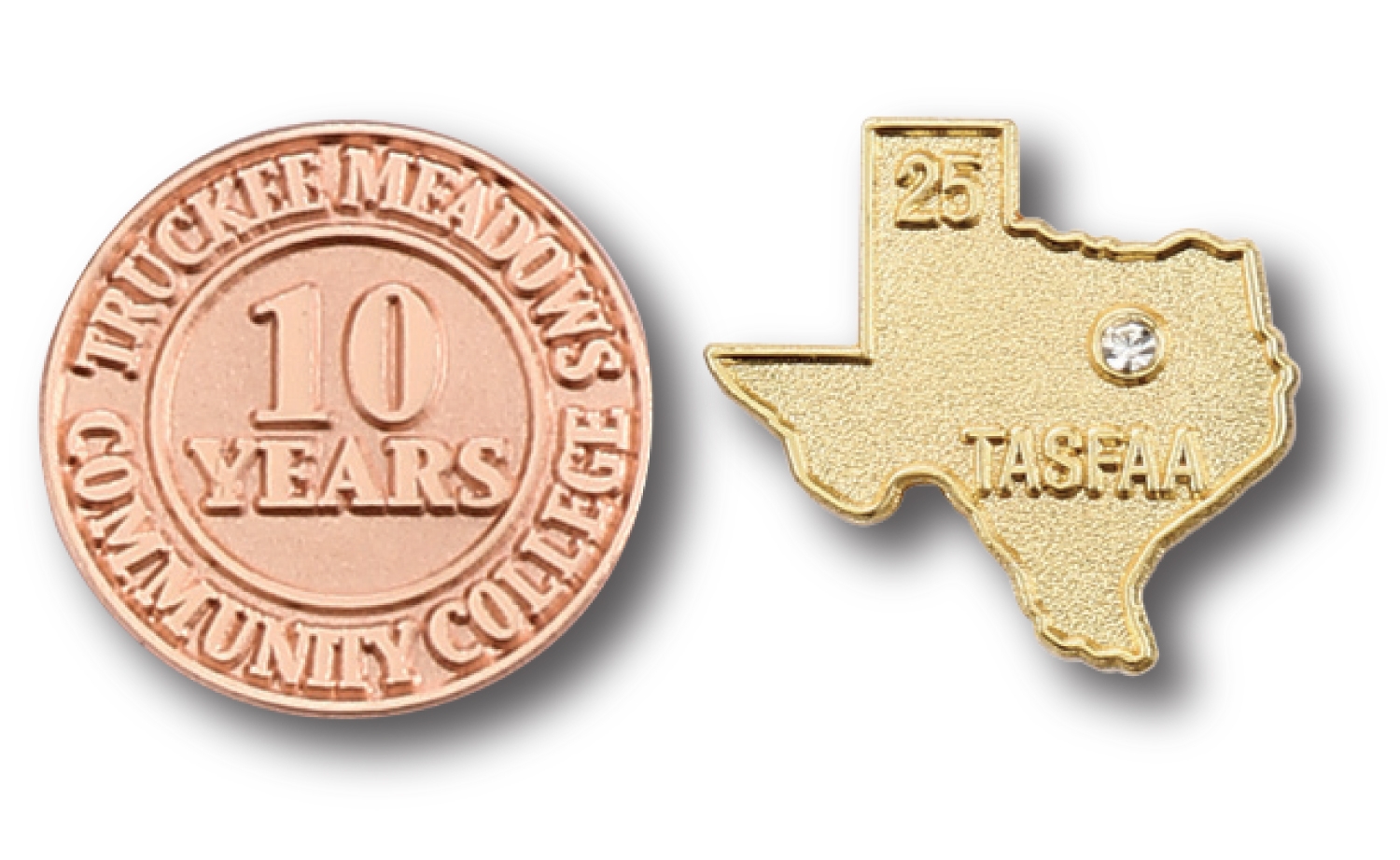 1 1/8" (1.125") Sandblasted Recognition/ Award and Years of Service Pin 1