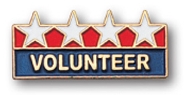 Stock Four Star Volunteer Pin 1 Stock Four Star Volunteer Pin 1