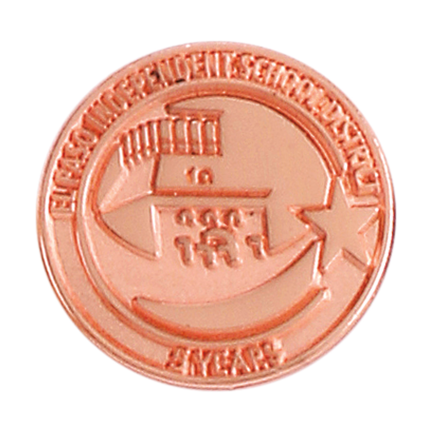 1 5/8" (1.625") Die Struck Sandblast Lapel Pin 1
